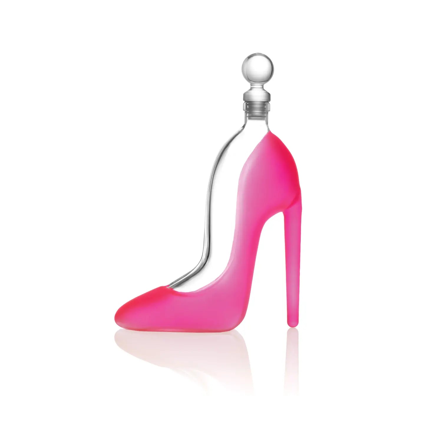 Runway Pink High Heel Decanter